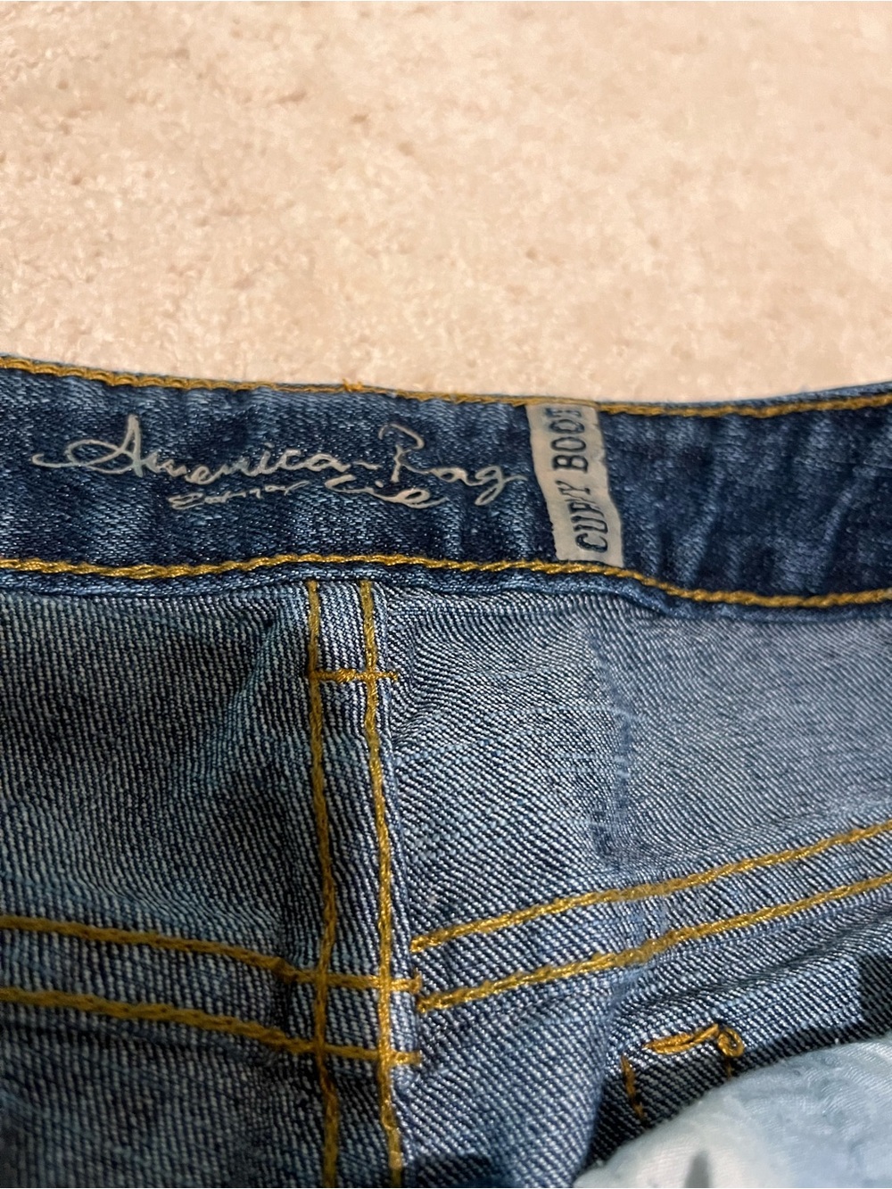 American Rag Curvy Low/Mid Rise Boot Cut Jeans Size 5S - Picture 3 of 6